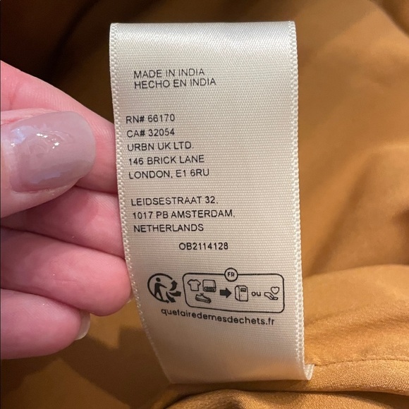 Free People Willa Western Bomber Tan Leather Jacket with Fringe Embroidery - Picture 10 of 11